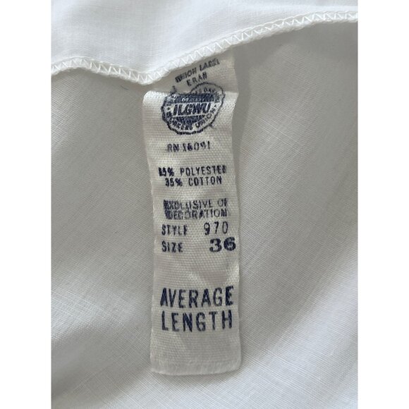 Vintage 50 Floral Embroidered Slip Dress Womens 36 Small Scalloped Edge Fairy - Picture 6 of 9